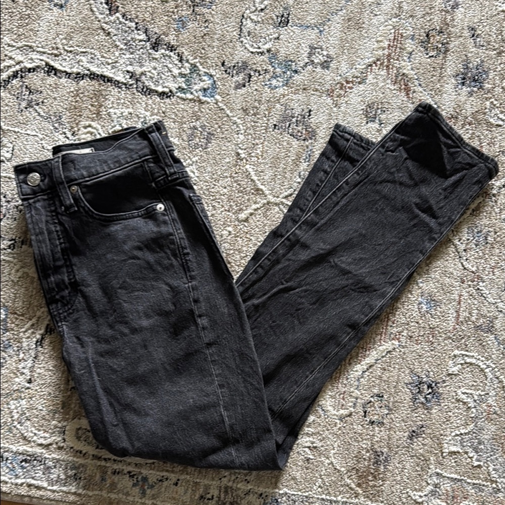 Madewell Perfect Vintage Straight Leg Black Jeans